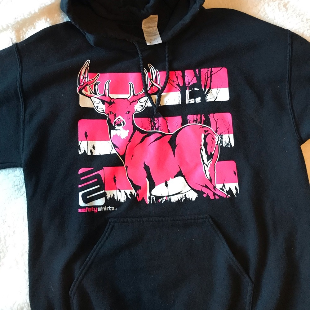 💎SOLD💎 Safety pink deer hoodie